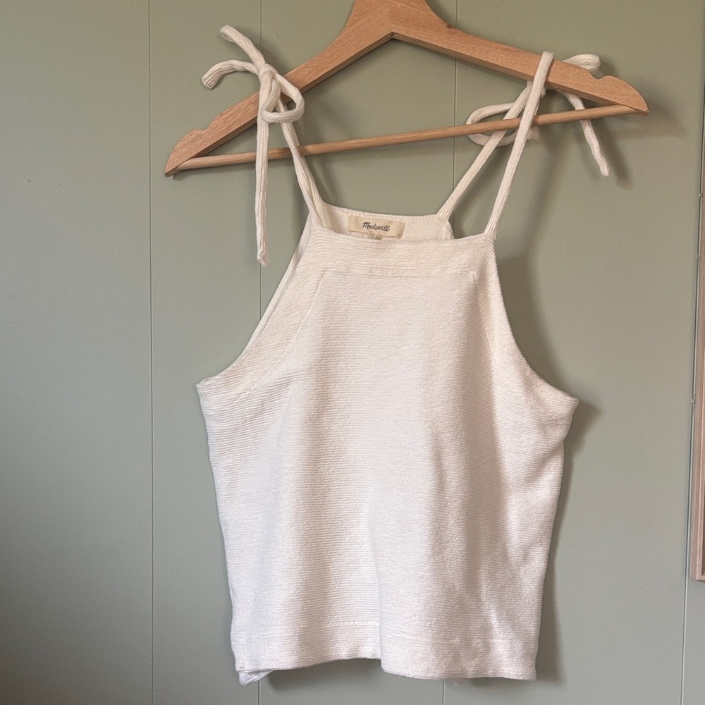 Madewell Cream Camisole with Tie Straps